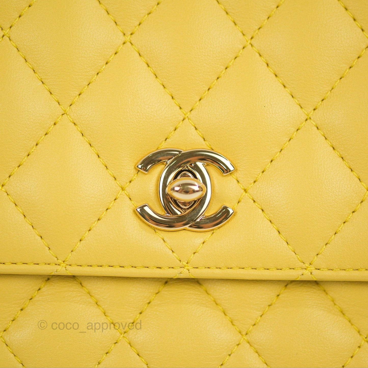 Chanel Side Packs Shoulder Bags Yellow White Lambskin Gold Hardware 19S