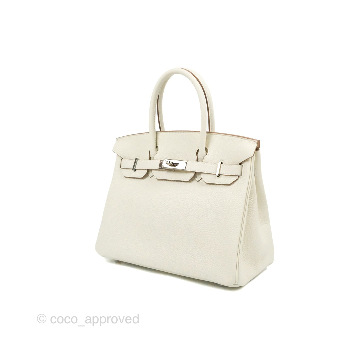 Hermès Retourne Birkin 30 Mushroom Togo Palladium Hardware
