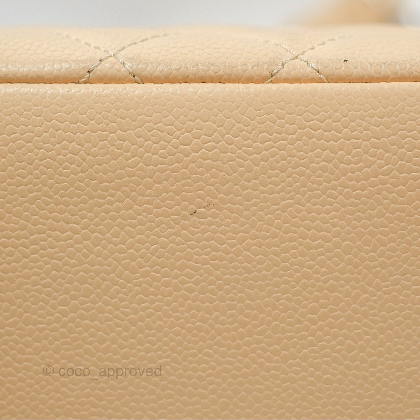 Chanel GST Beige Caviar Silver Hardware