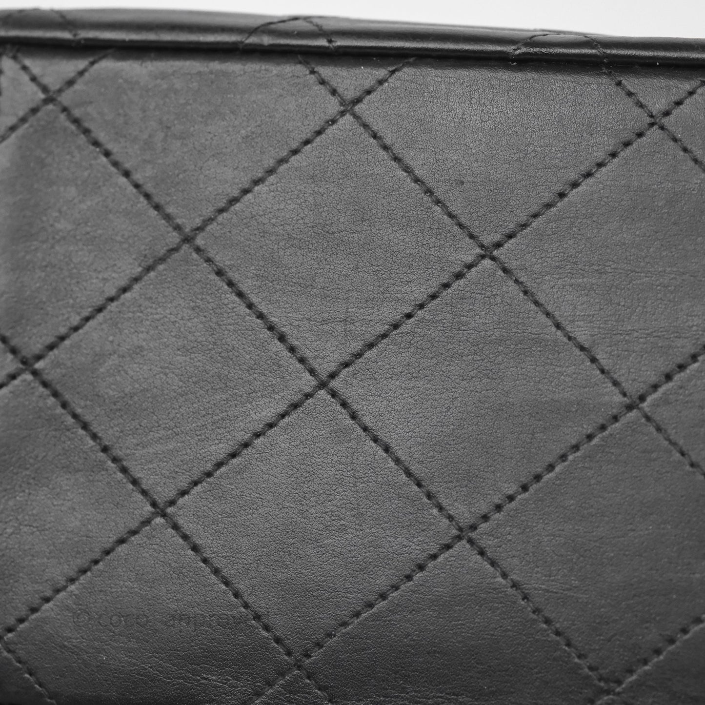 Chanel Vintage XL Jumbo Single Flap Black Lambskin 24K Gold Hardware