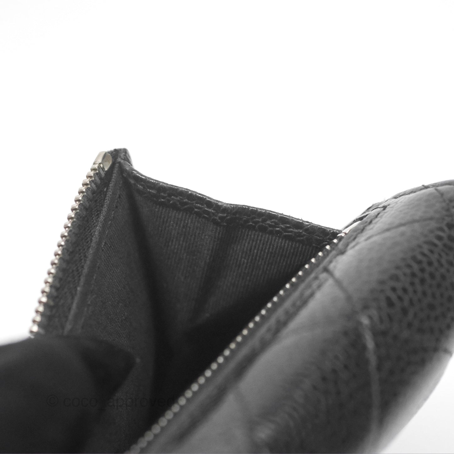 Chanel Classic Short Flap Wallet Black Caviar Silver Hardware