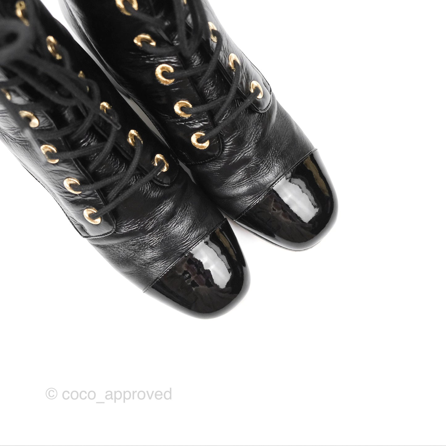 Chanel CC Calfskin Short Boots Black Size 39