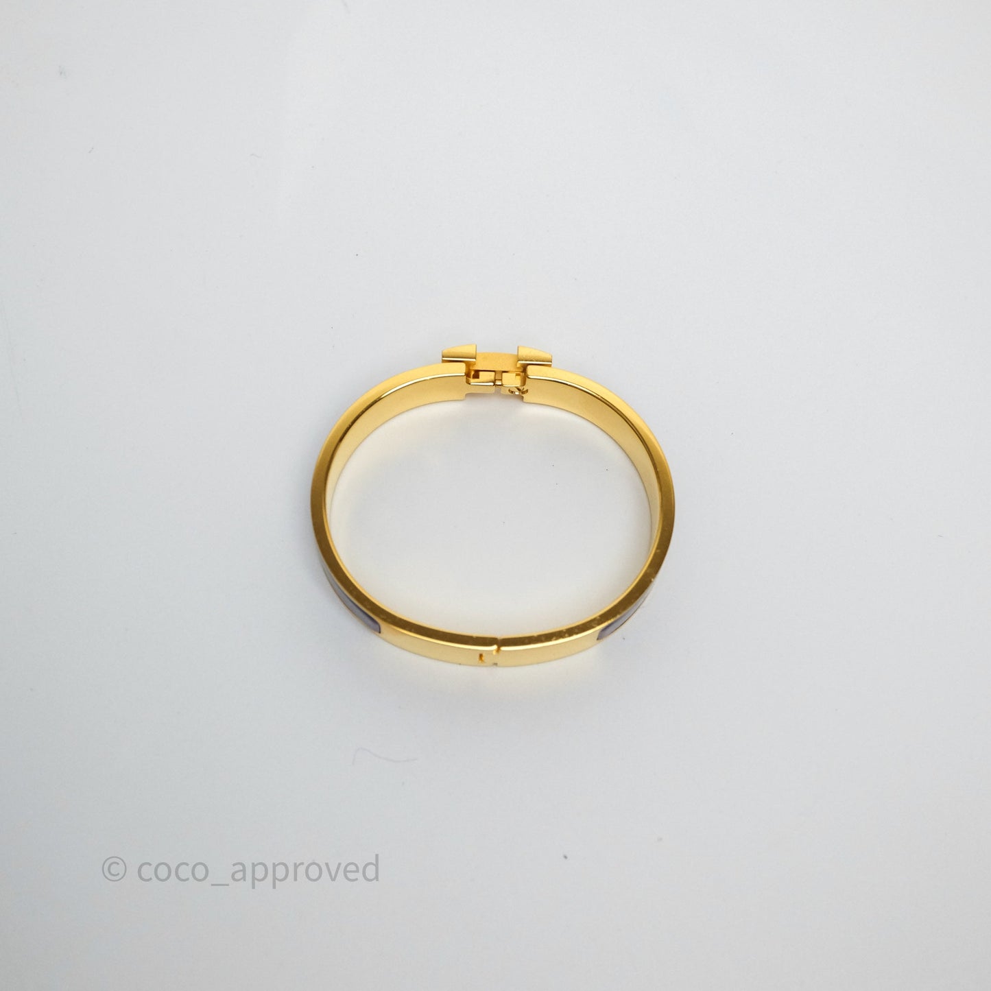 Hermès Clic H Bracelet Anémone Iris Gold Hardware