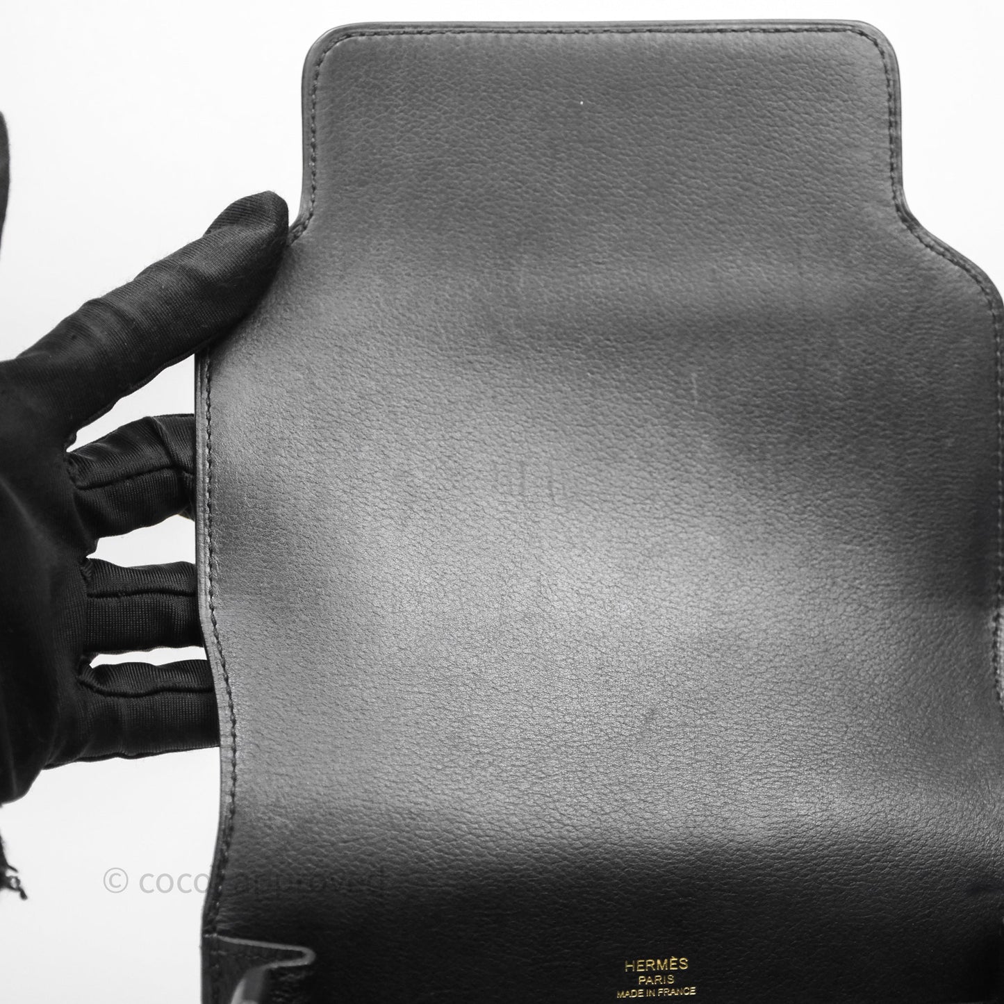 Hermès Roulis Mini 18 Black Veau Evergrain Gold Hardware