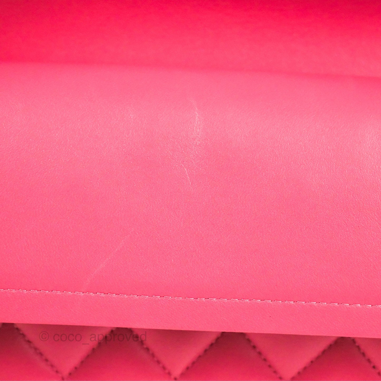 Chanel Classic M/L Medium Flap Quilted Pink Lambskin Silver Hardware