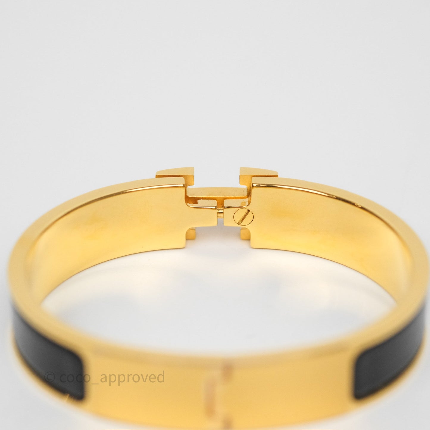 Hermès Clic H Bracelet Black Gold PM
