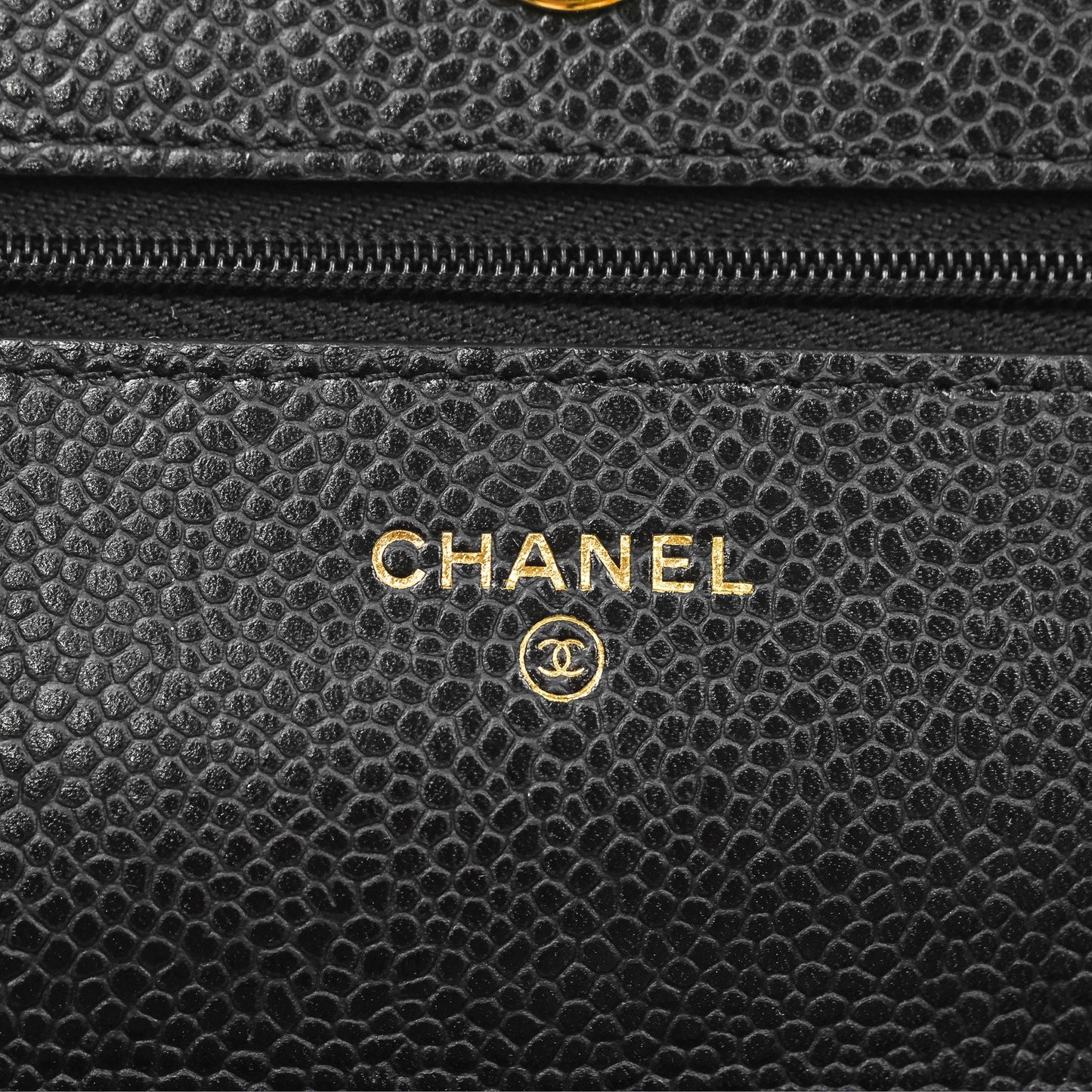 Chanel Classic Wallet On Chain WOC Quilted Black Caviar Gold Hardware