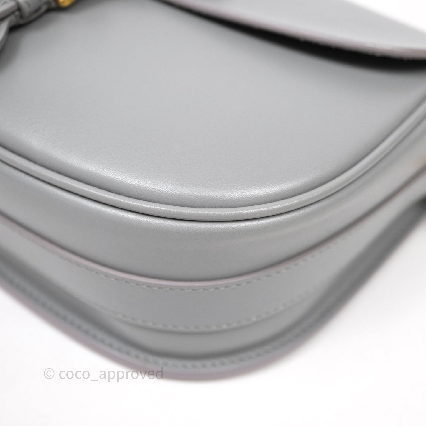 Christian Dior Medium Bobby Flap Grey Box Calfskin