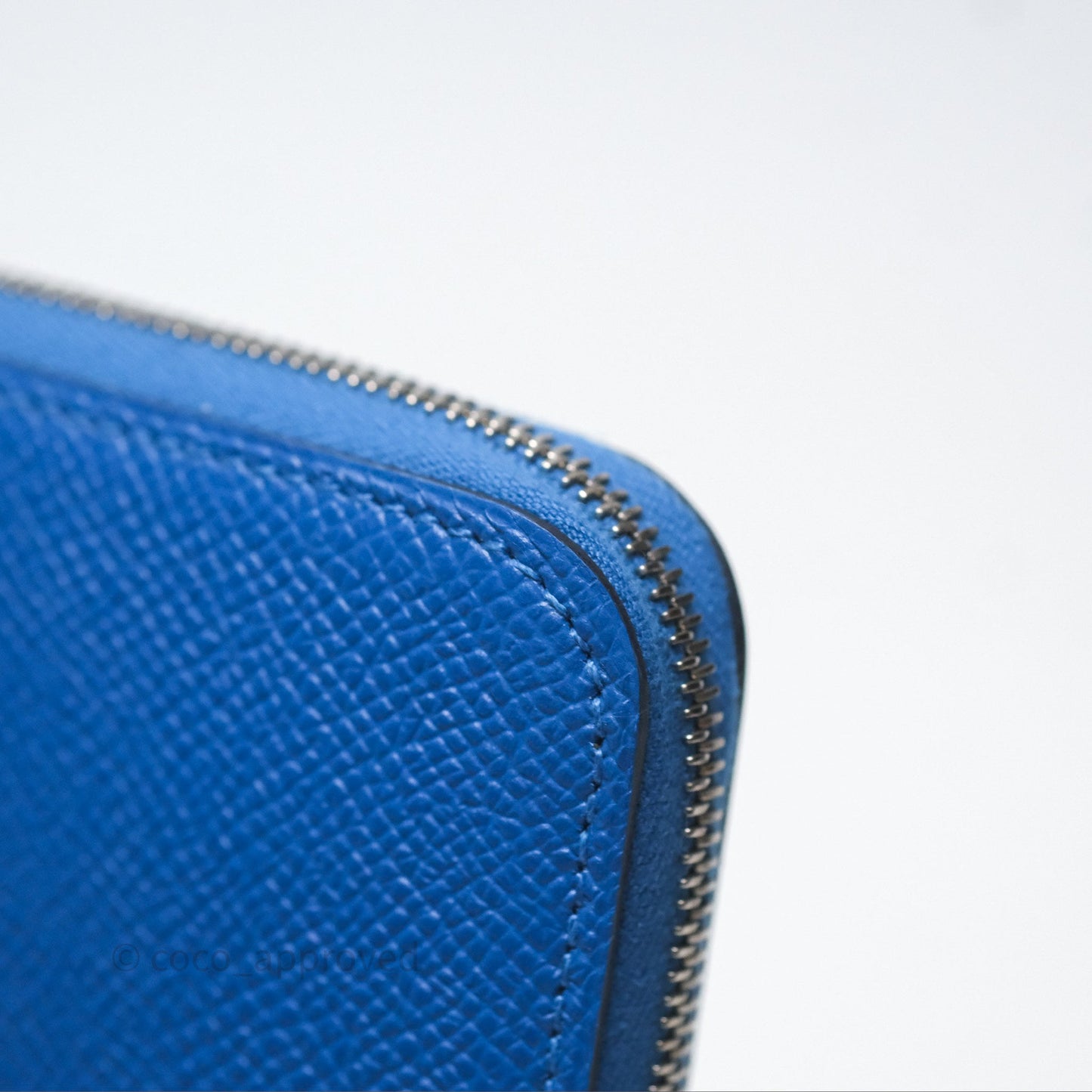 Hermès Silk In Classique Long Wallet Bleu Epsom