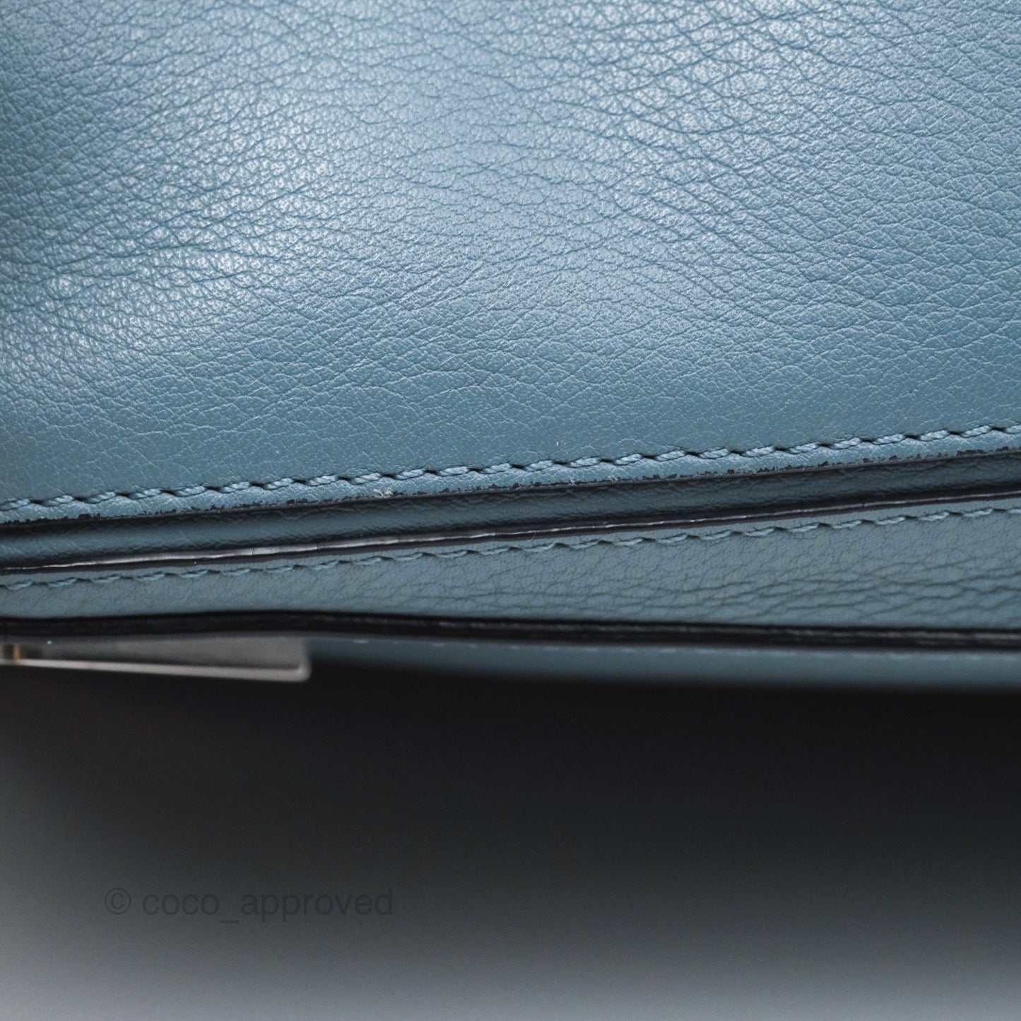 Loewe Medium Puzzle Bag Blue Calfskin Silver Hardware