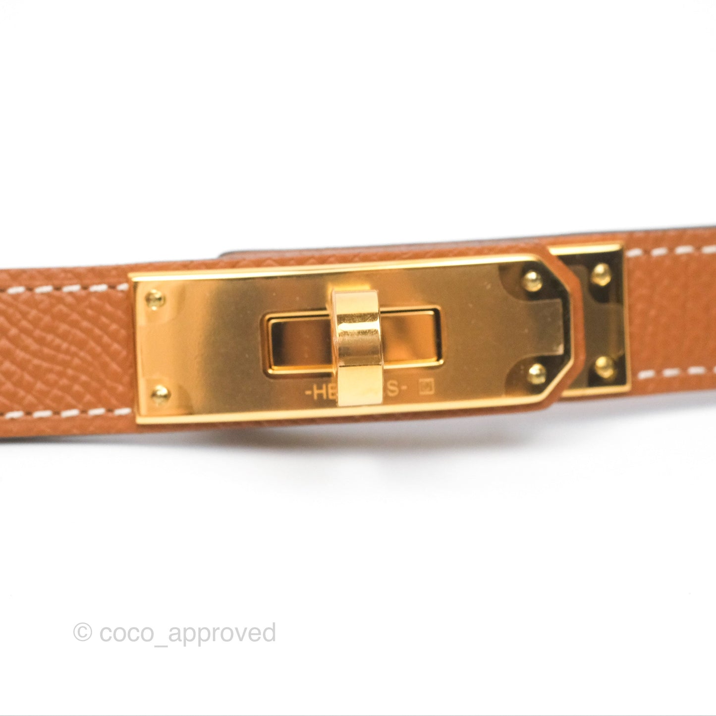Hermès Kelly Buckle Belt Gold Epsom Gold Hardware
