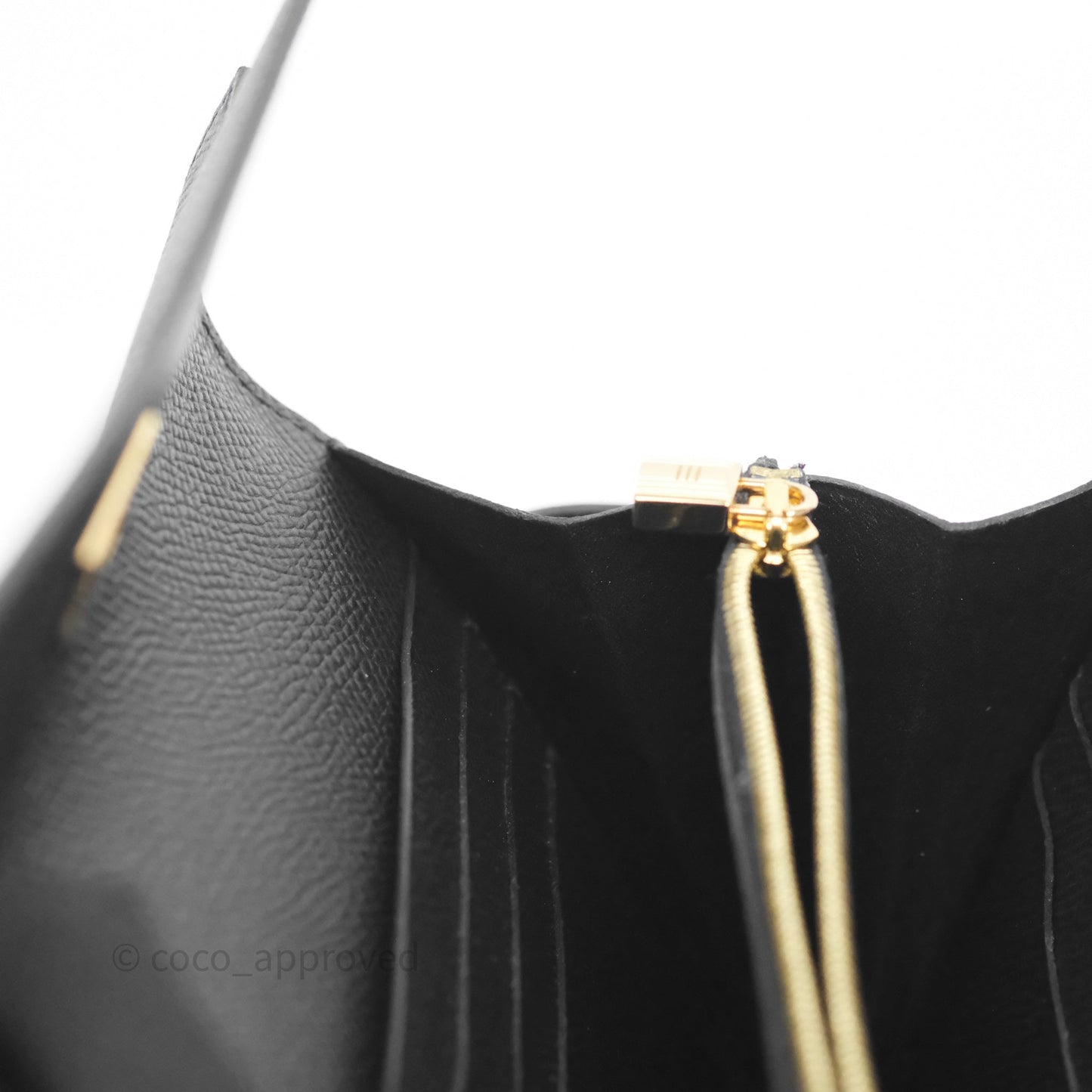 Hermès Kelly Wallet Black Noir 89 Epsom Gold Hardware