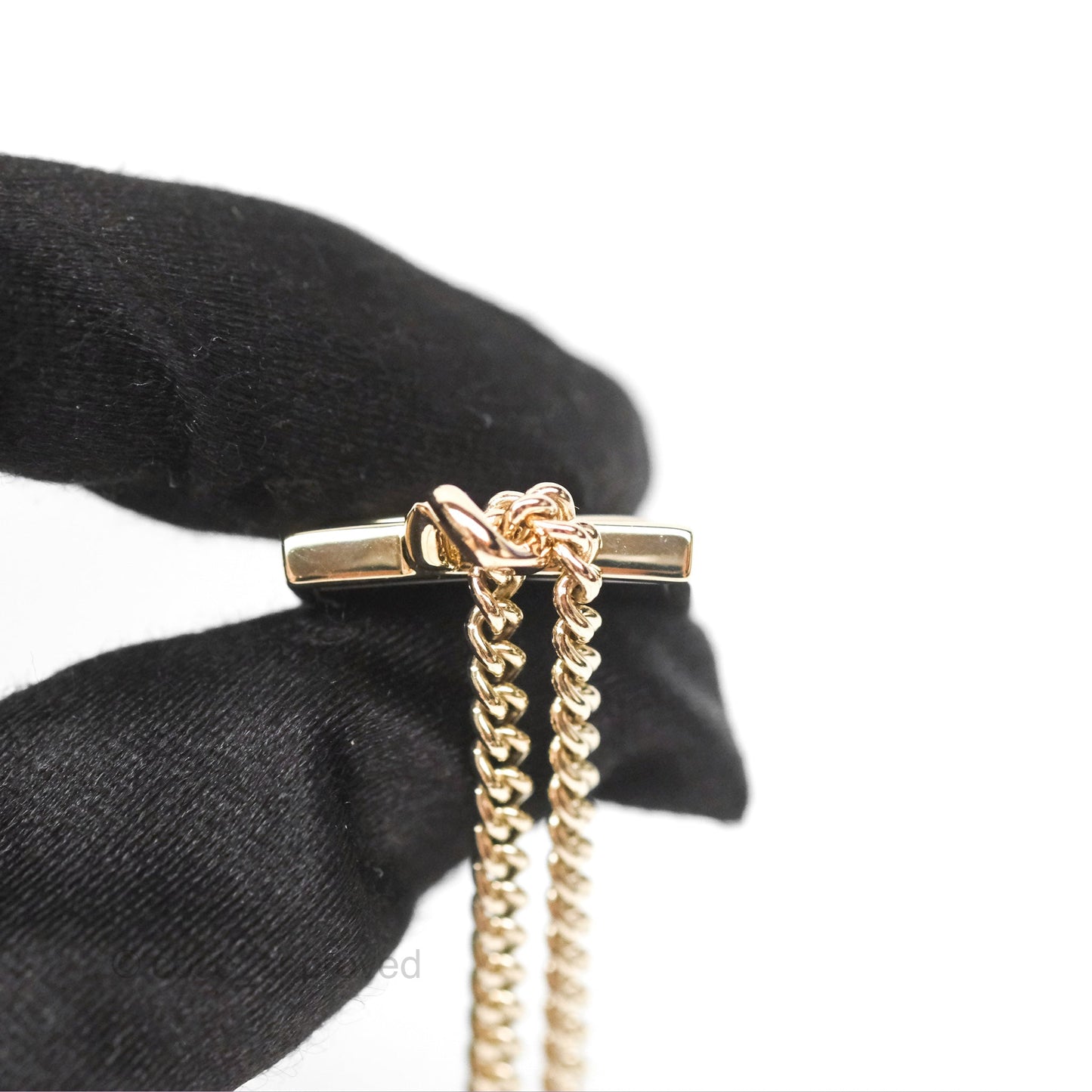 Chanel Square CC Necklace Gold Tone 23B