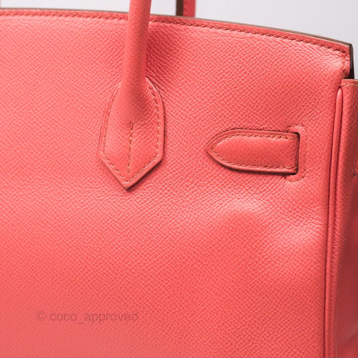 Hermès Birkin 30 Retourne Flamingo I5 Epsom Gold Hardware