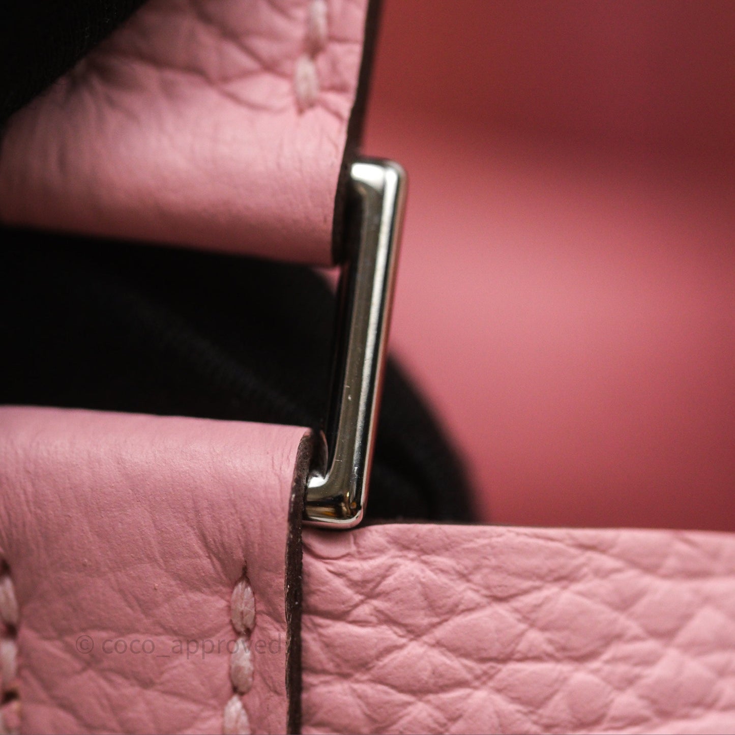 Hermès Picotin 18 Rose Sakura Clemence Palladium Hardware
