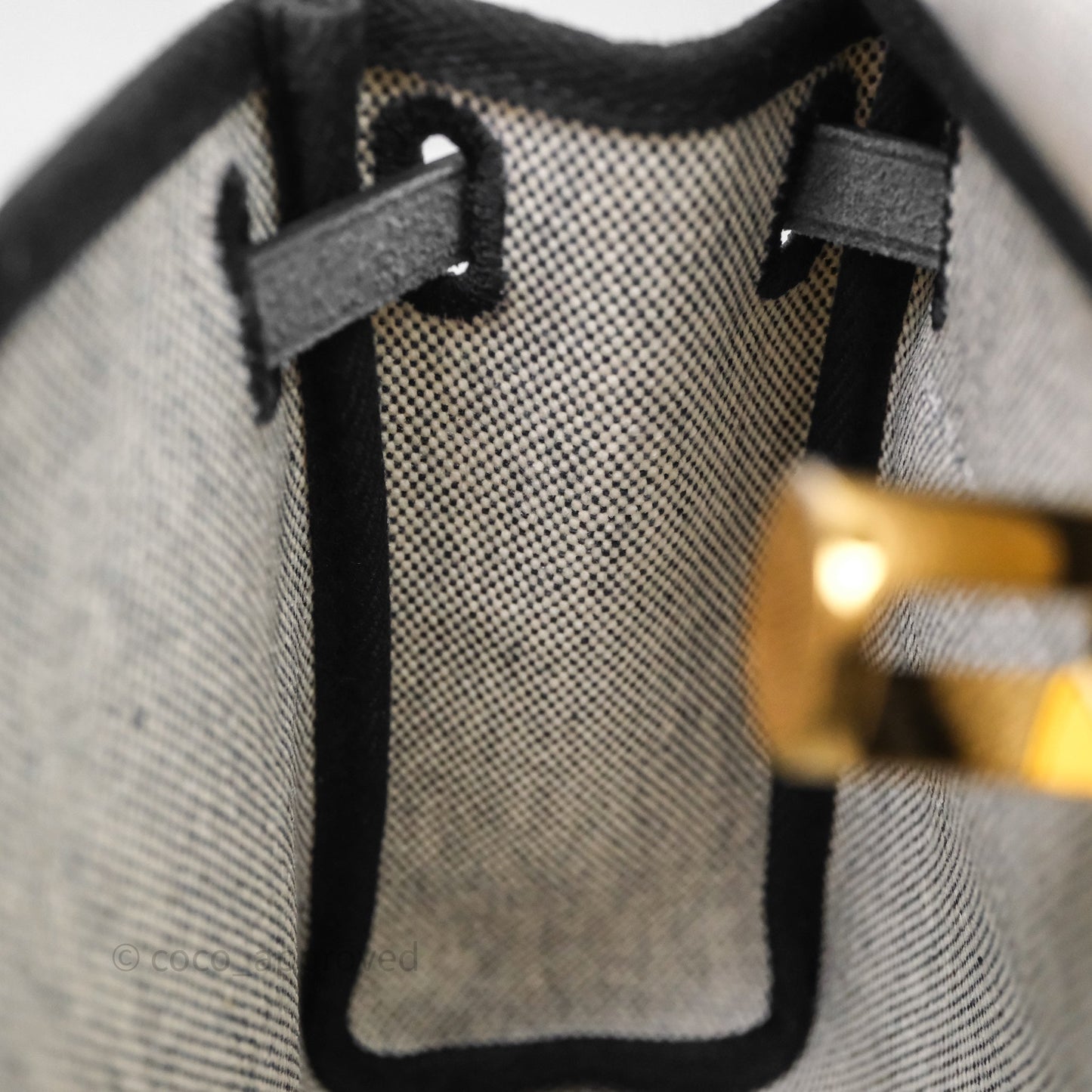 Hermès Herbag Zip 20 Mini Ecru-Noir Canvas Gold Hardware