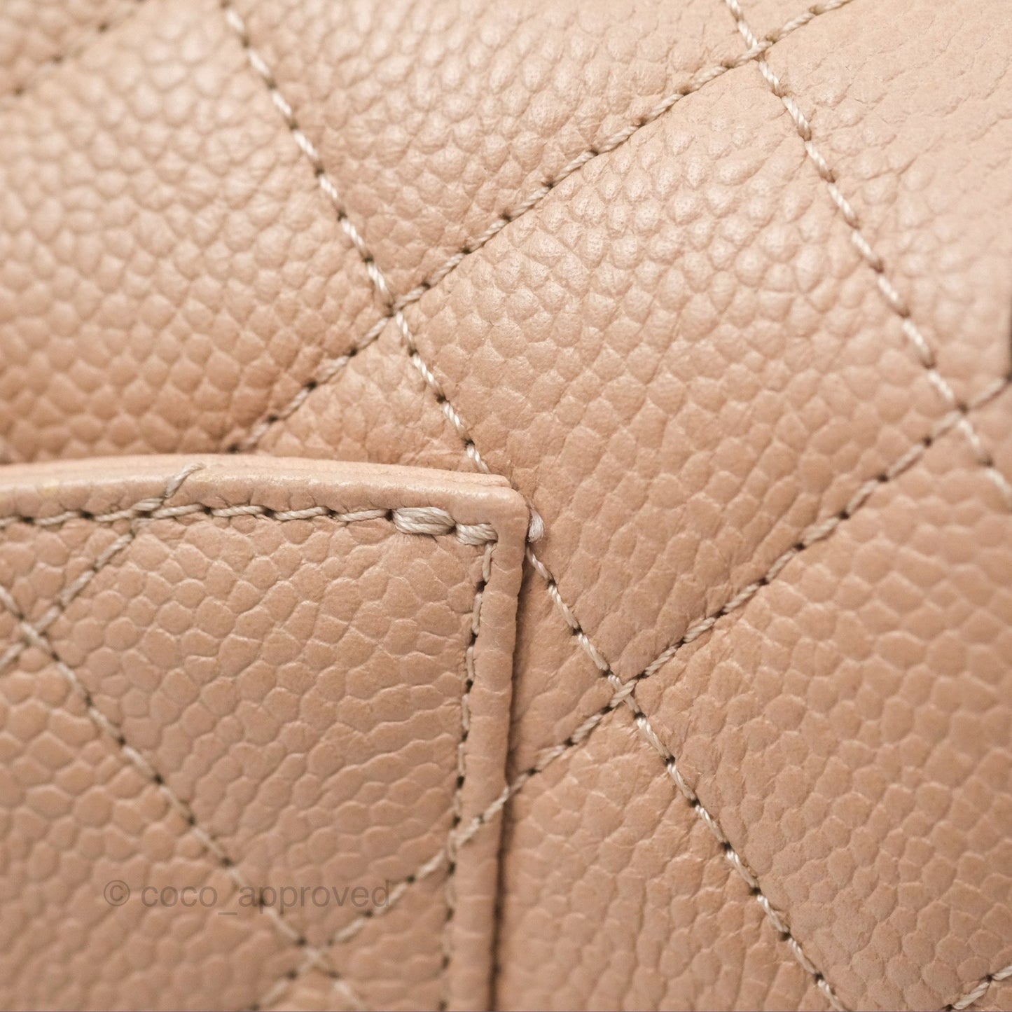 Chanel Quilted Medium CC Filigree Flap Beige Black Caviar