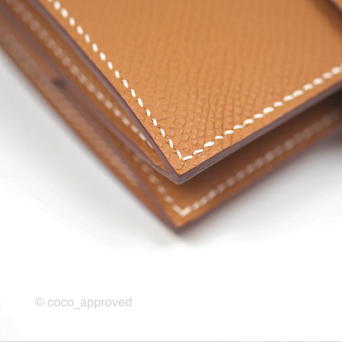Hermès Bearn Mini Wallet Gold 37 Epsom Palladium Hardware