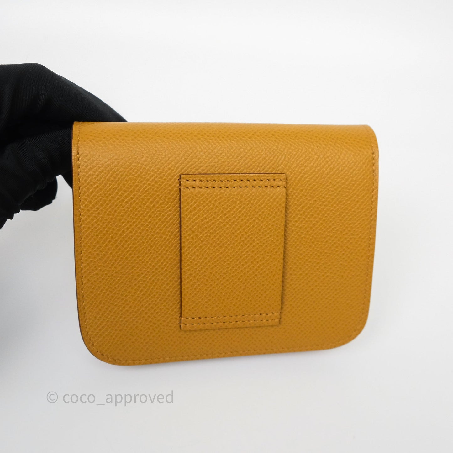 Hermès Constance Slim Wallet Sesame 2S Epsom Palladium Hardware
