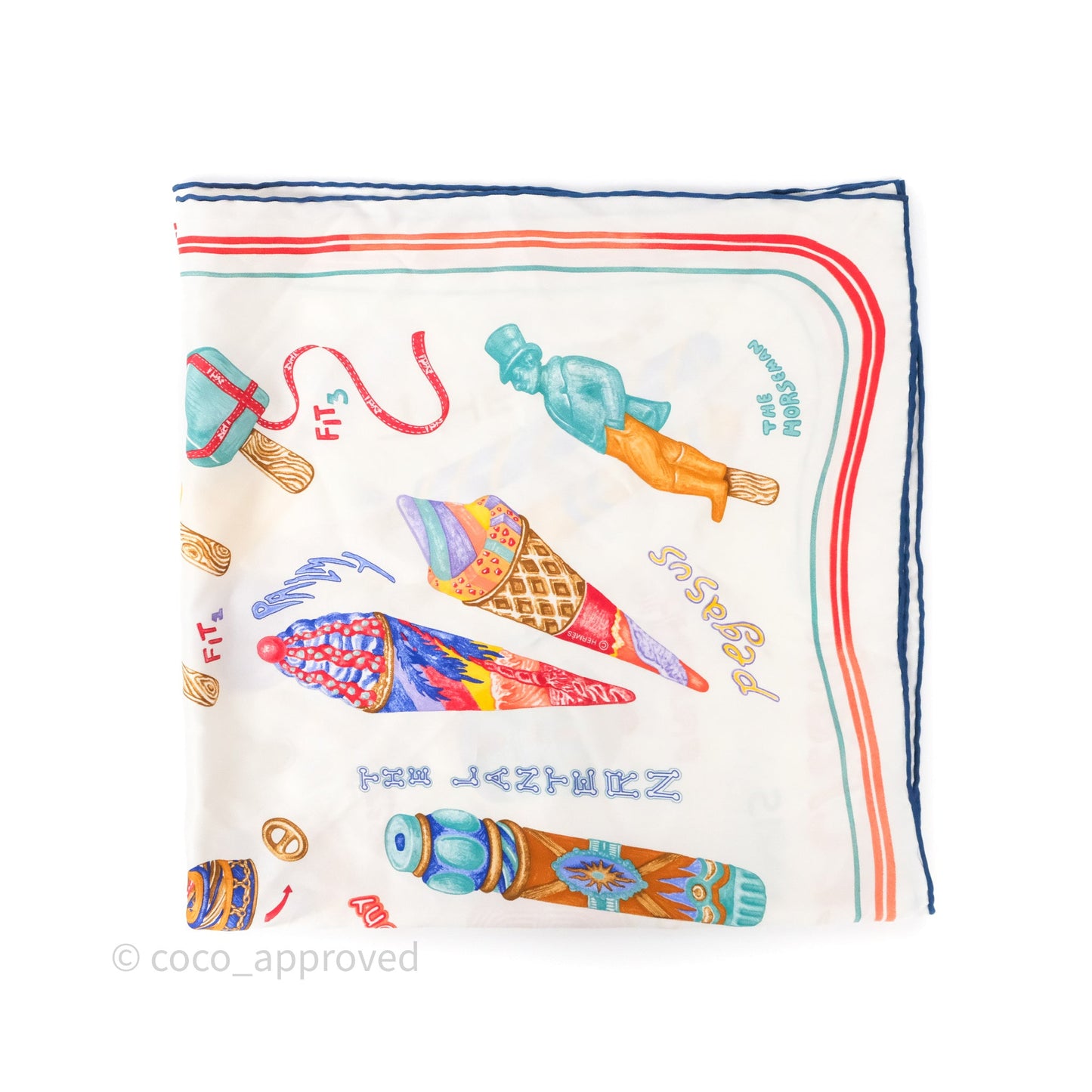 Hermès Funny Ice Cream Scarf 70