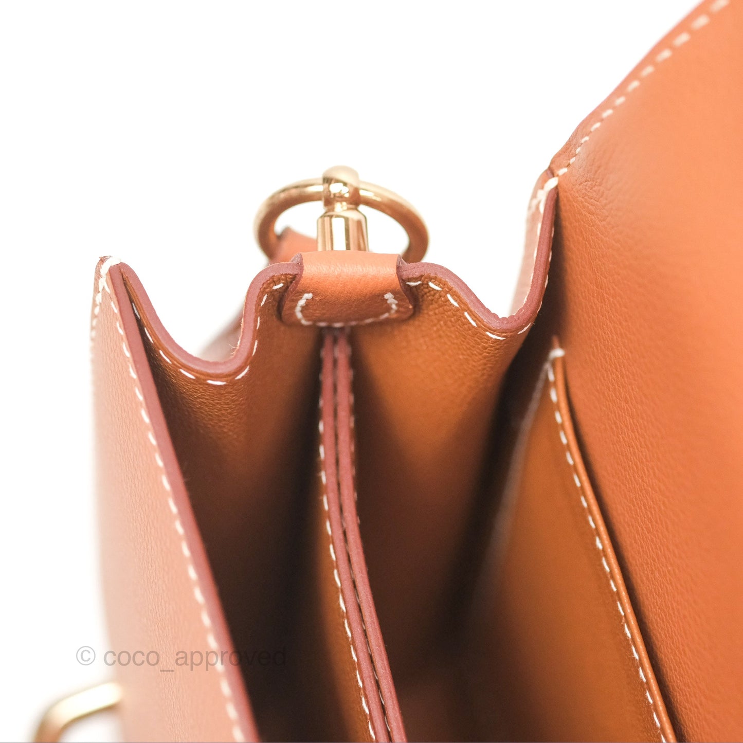 Hermès Roulis 23 Gold Evercolor Gold Hardware