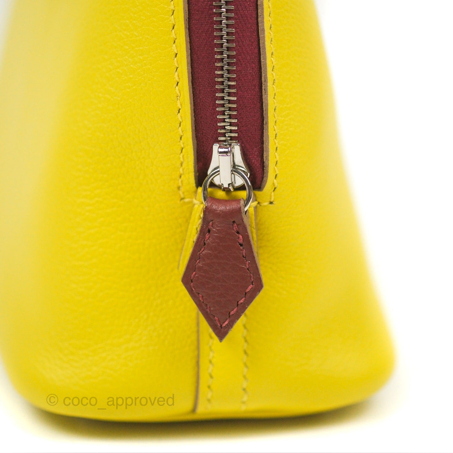 Hermès Bolide Mini 1923 Lime/Rouge H Evercolor Palladium Hardware