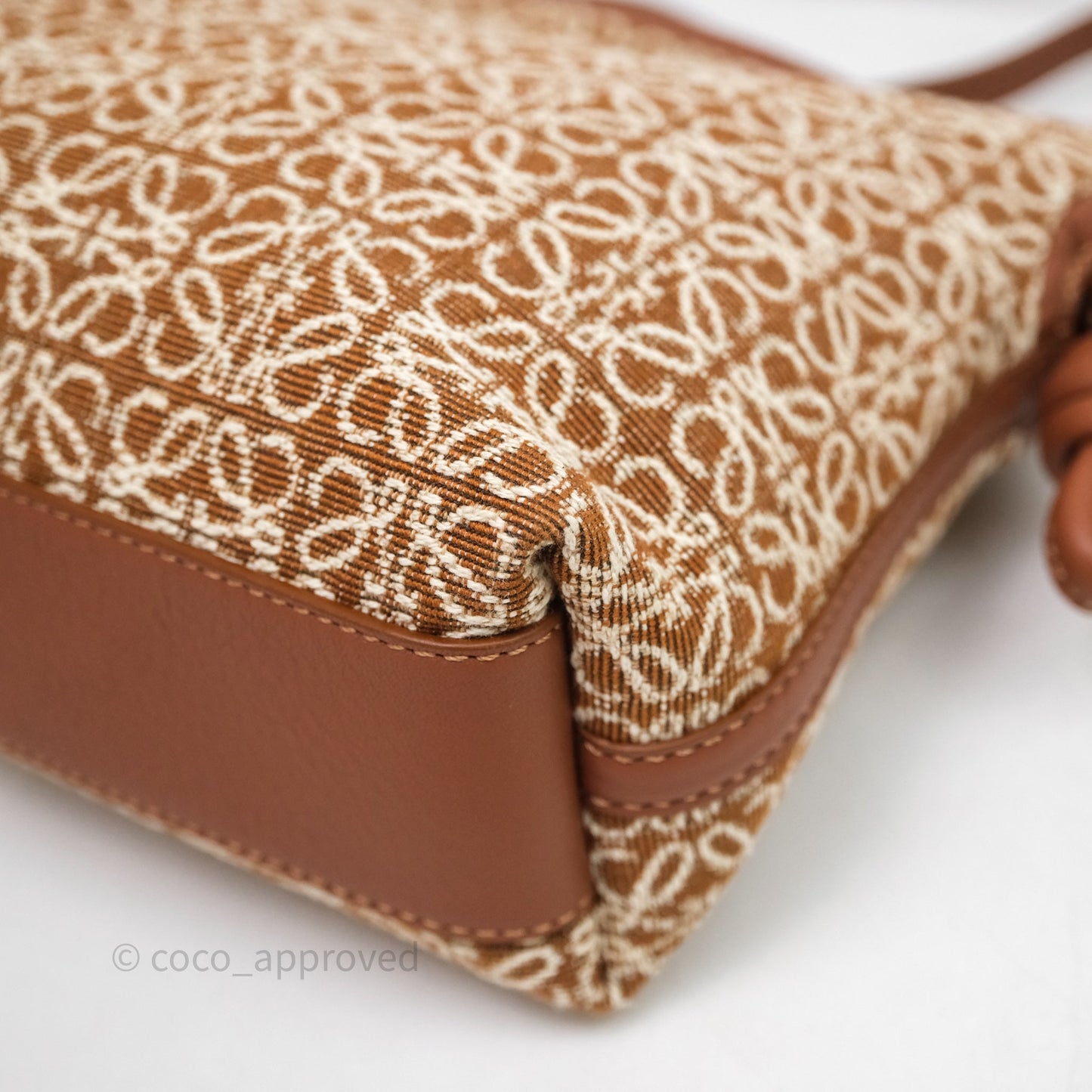 Loewe Jacquard Anagram Flamenco Knot Clutch Mini Bag Gold Hardware