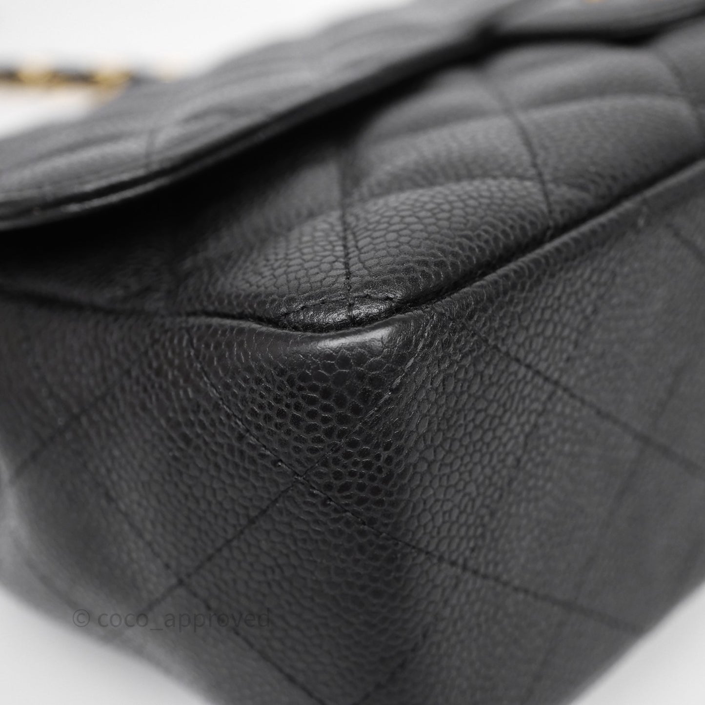 Chanel Jumbo Single Flap Black Caviar Gold Hardware⁣⁣