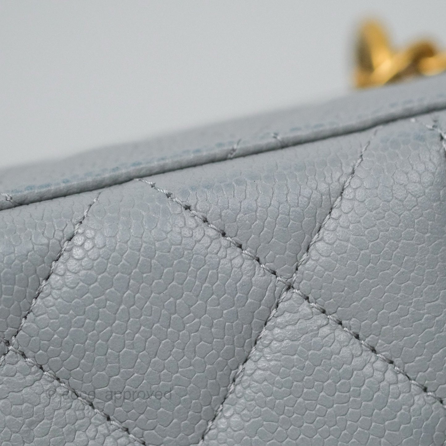 Chanel Vanity with Heart Adjustable Chain Grey Caviar Aged Gold Hardware