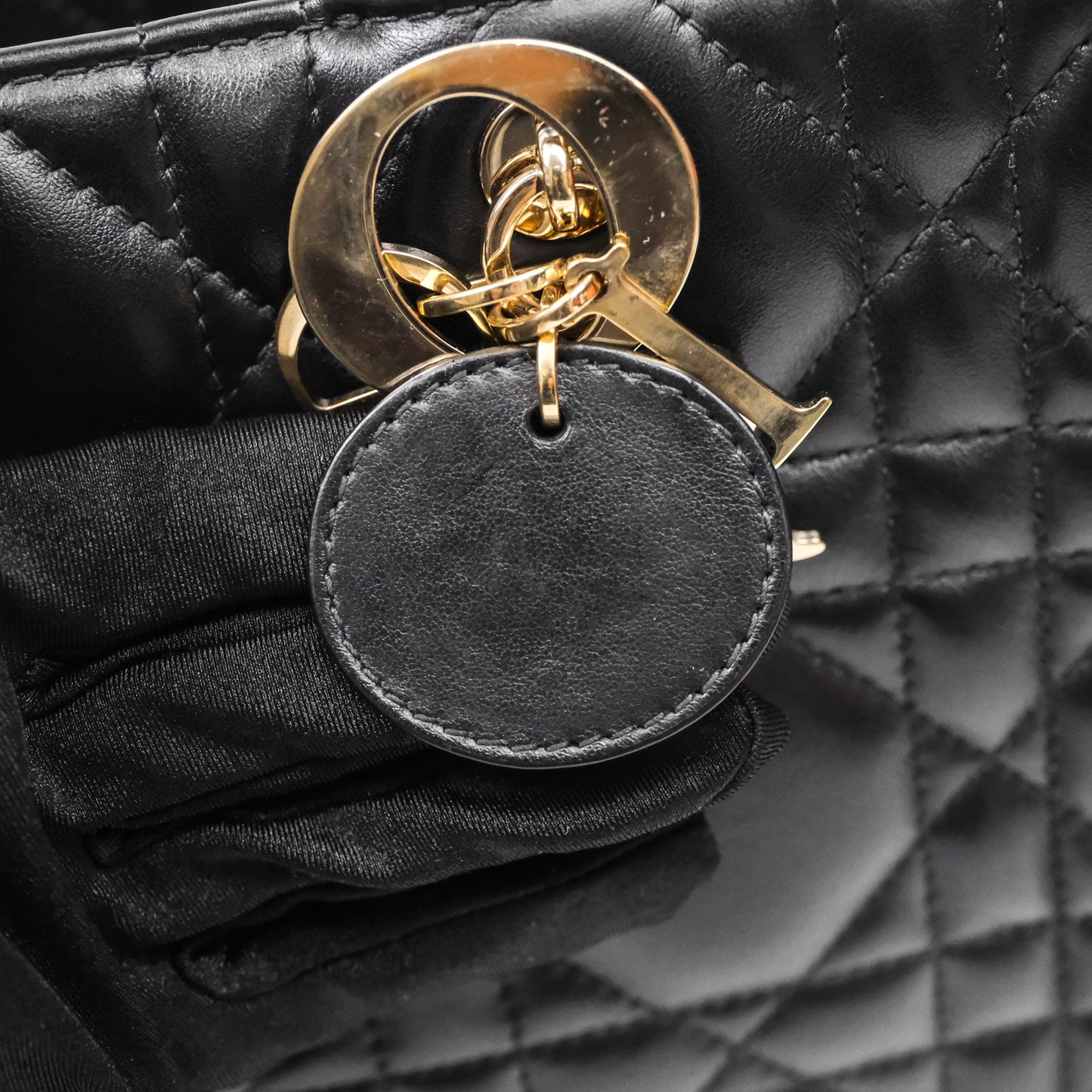 Christian Dior Small Dior Book Tote Black Macrocannage Calfskin Gold Hardware