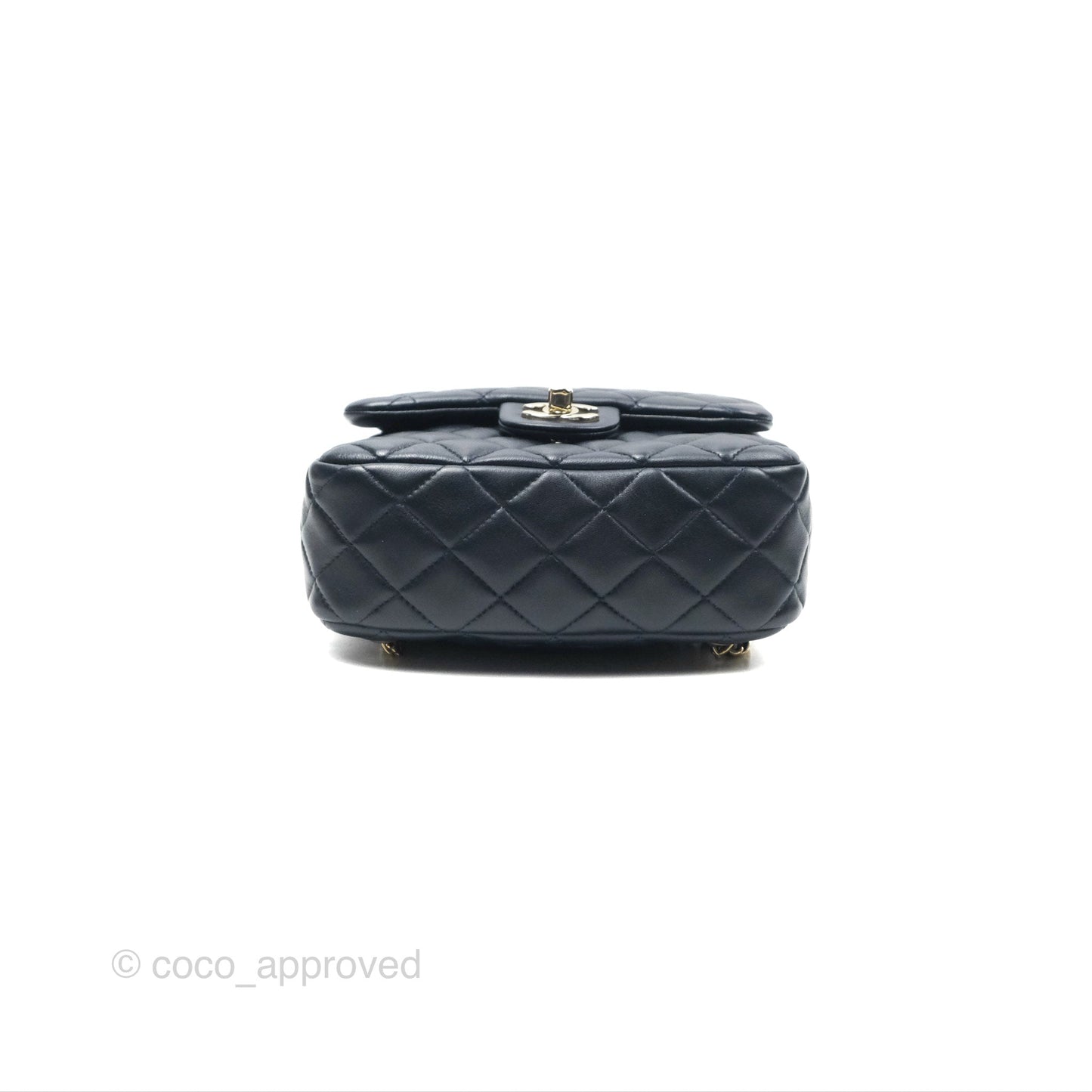 Chanel Small Seoul Backpack Navy Lambskin Gold Hardware