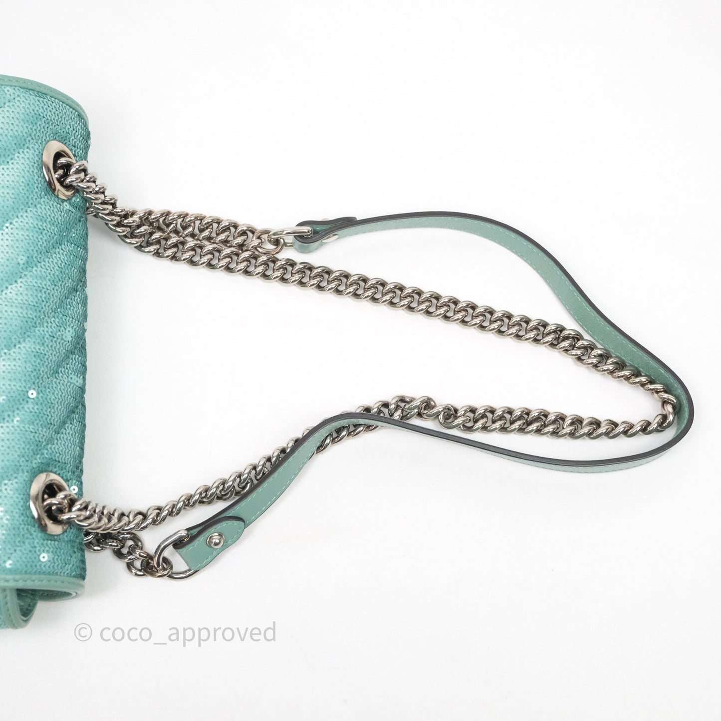 Gucci Mini Marmont Small Sequin Silver Hardware