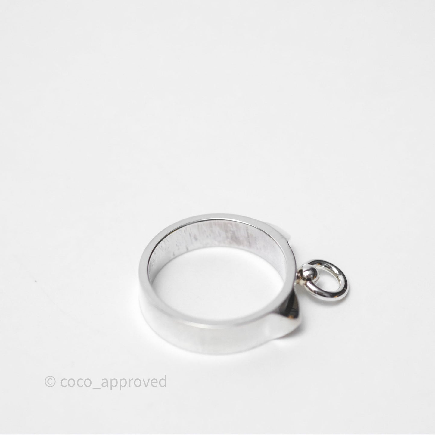 Hermes Collier de Chien Ring PM Sterling Silver Size 53