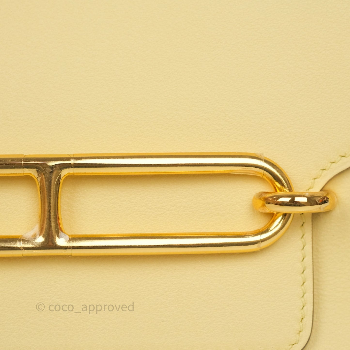 Hermès Roulis Mini 18 Jaune Poussin 1Z Swift Gold Hardware