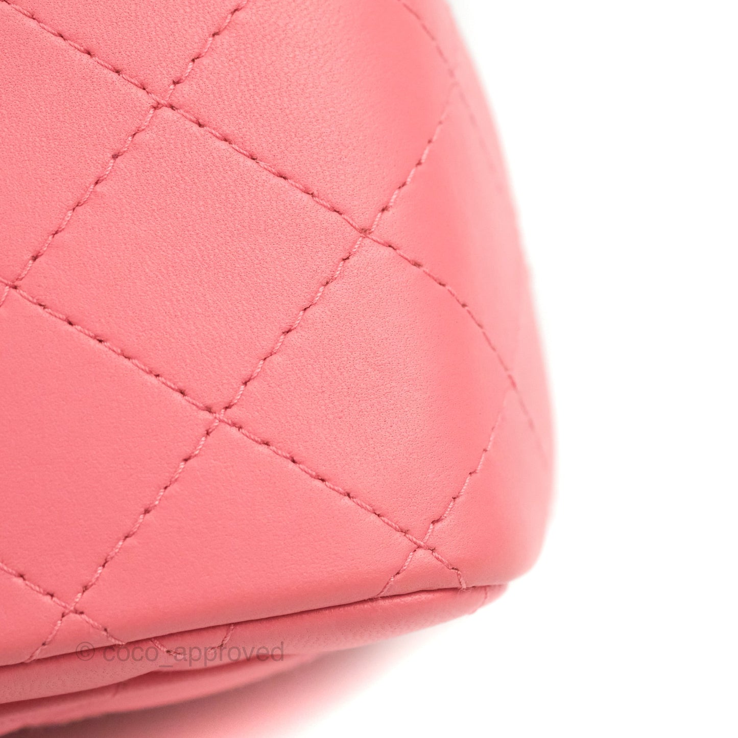 Chanel Mini Square Flap Pink Lambskin Gold Hardware