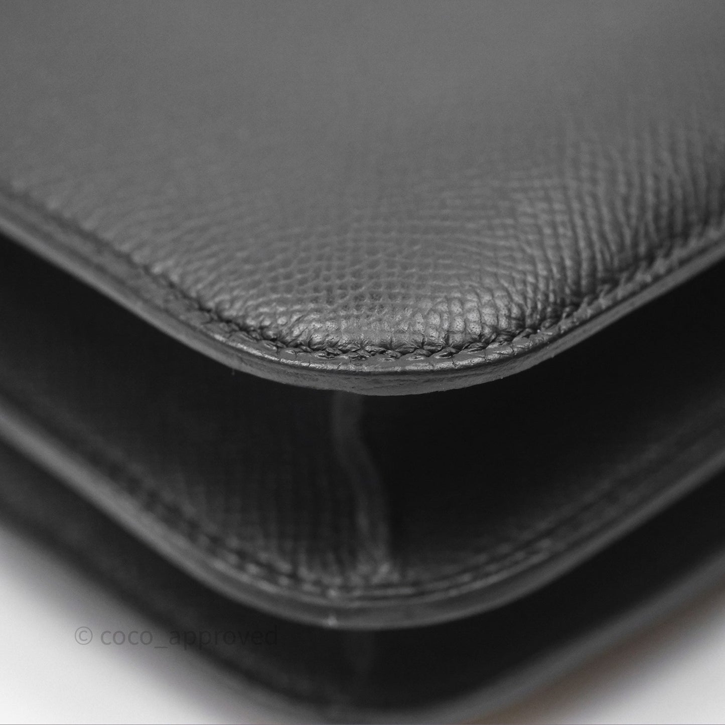 Hermès Constance Mini 18cm Mirror Noir 89 Epsom Palladium Hardware