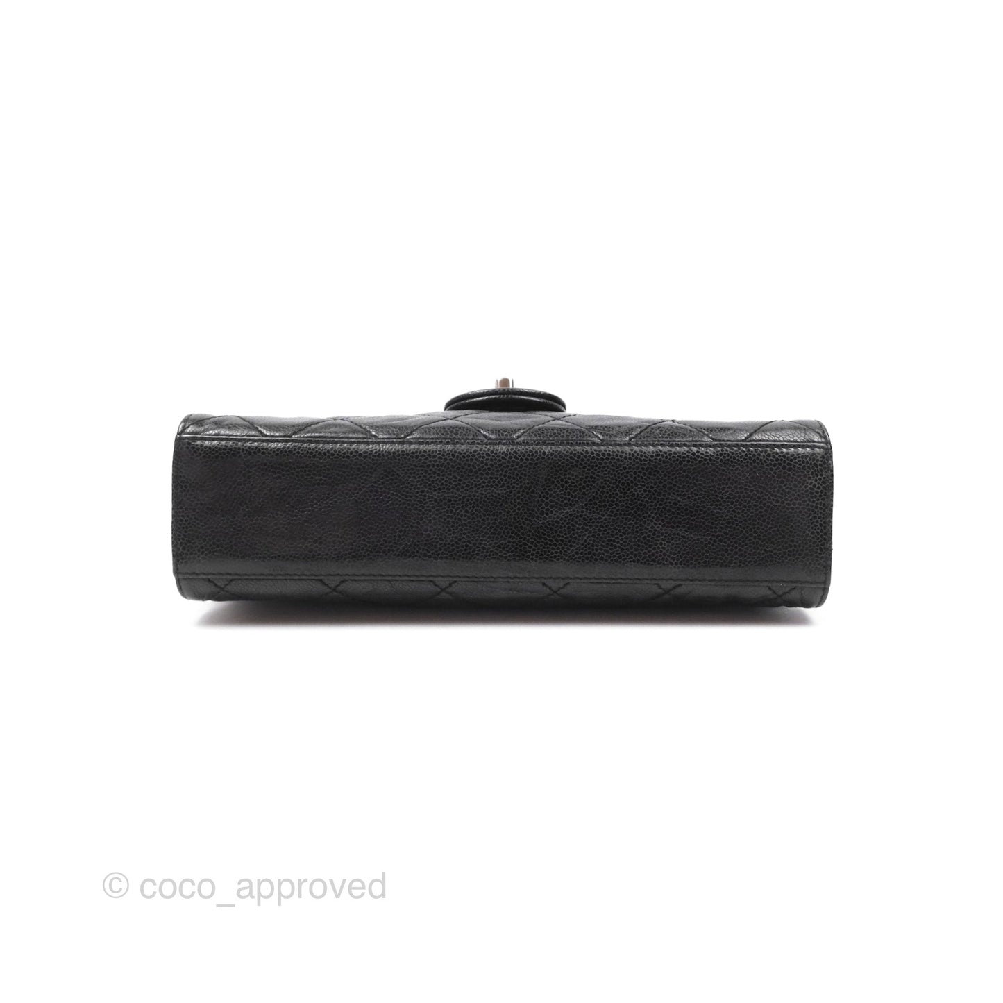 Chanel Quilted Single Flap Bag Soft Caviar Black Ruthenium Hardware