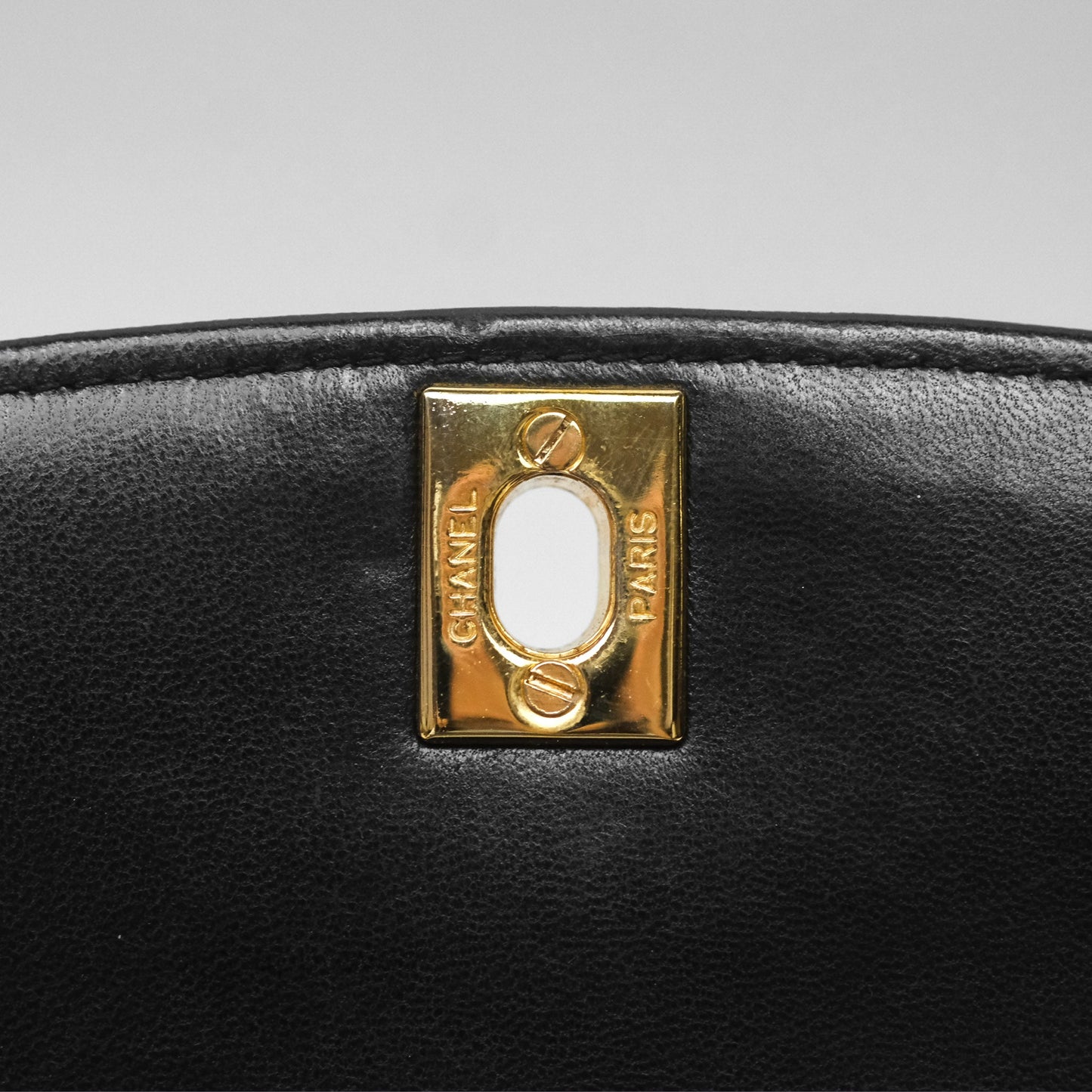 Chanel Medium Vintage Quilted Classic Diana Flap Bag Black Lambskin 24K Gold Hardware