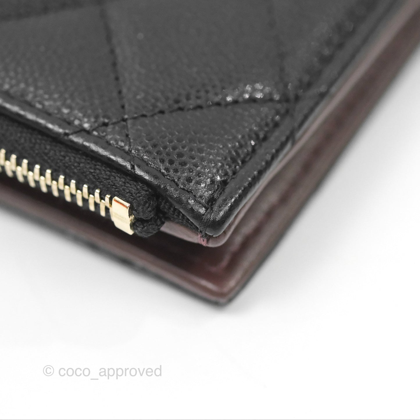 Chanel Compact Wallet Black Caviar Gold Hardware 23A