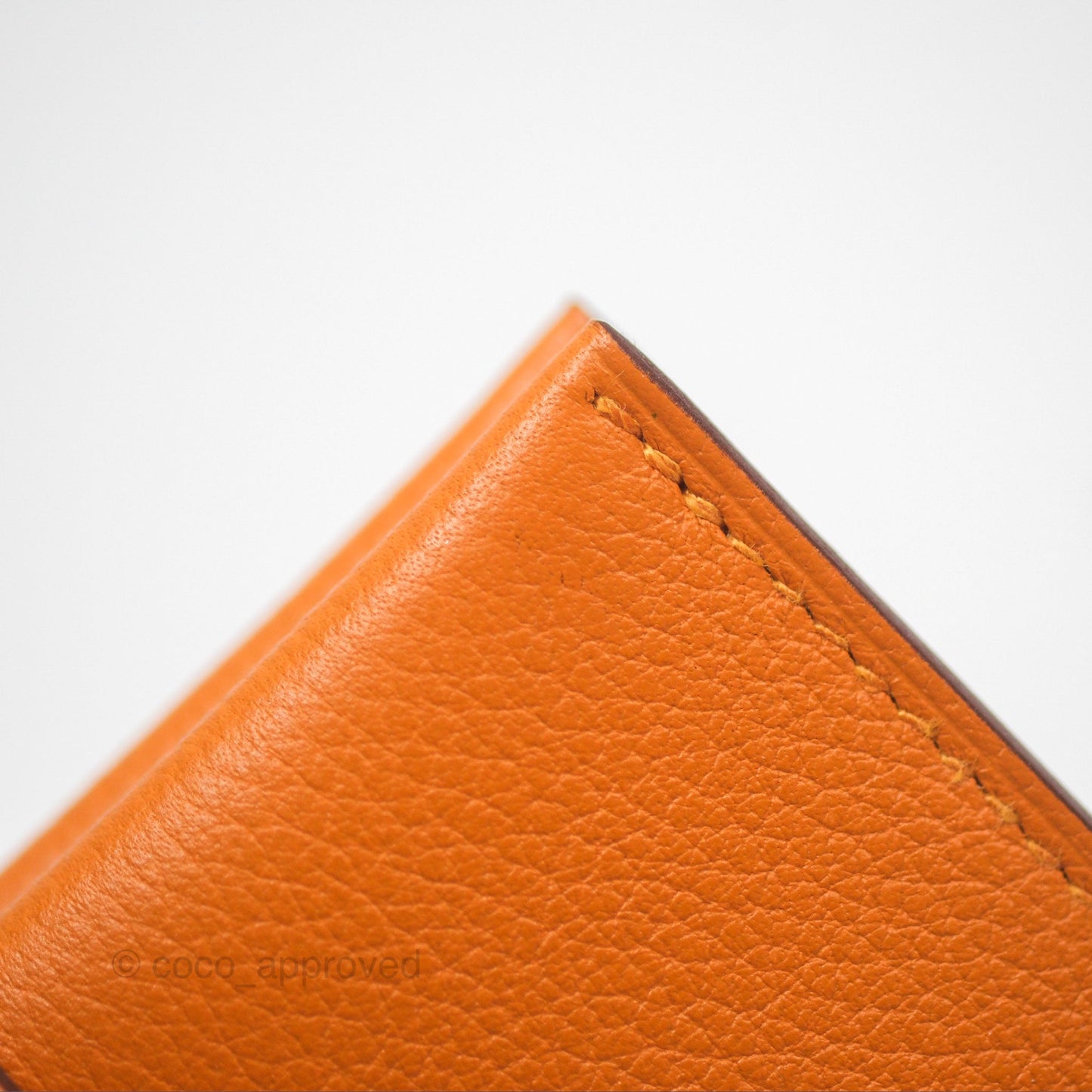 Hermès R.M.S Card Holder I9 Apricot/ 37 Gold Evercolor Palladium Hardware