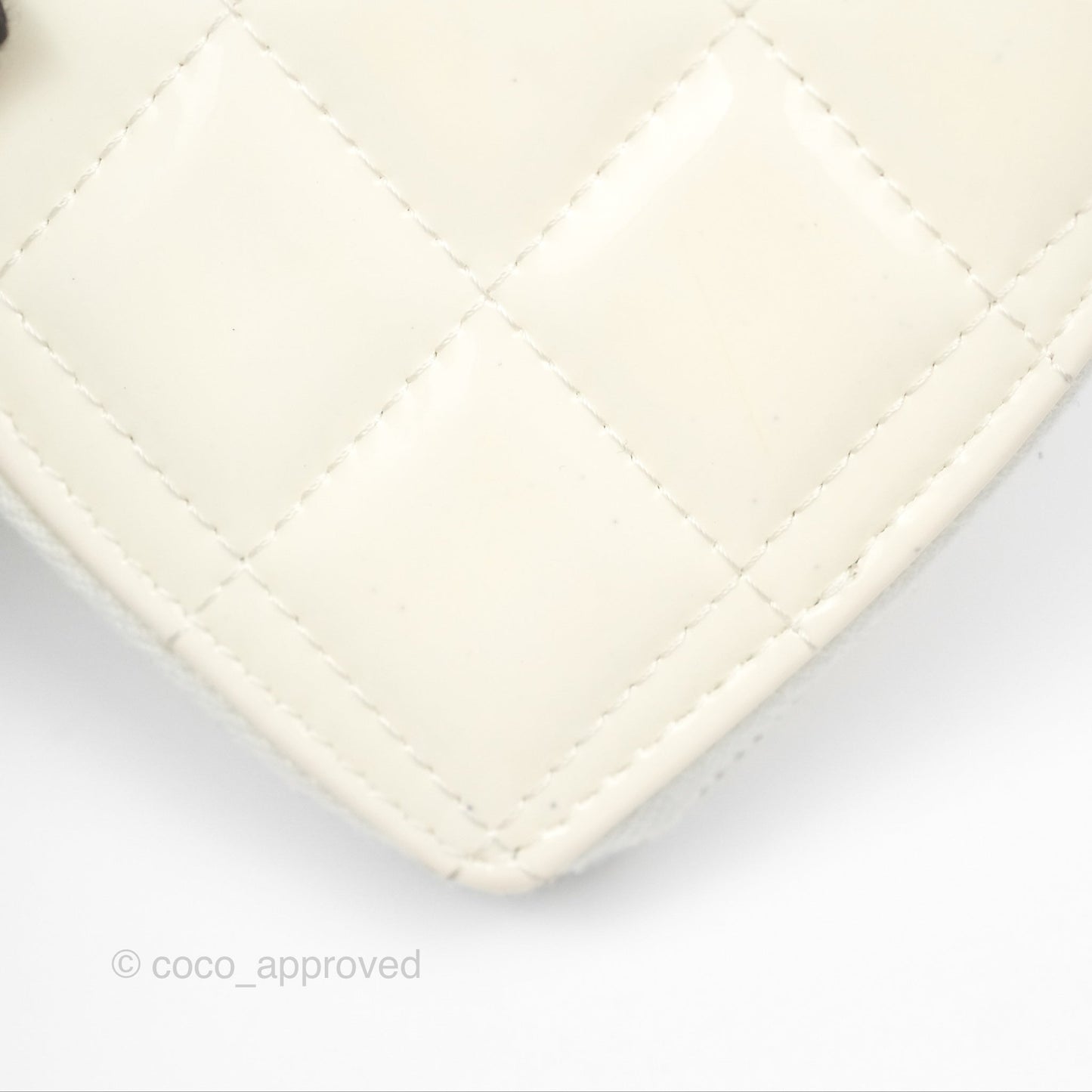 Chanel Heart Clutch with Chain with Coin Purse Black White Patent