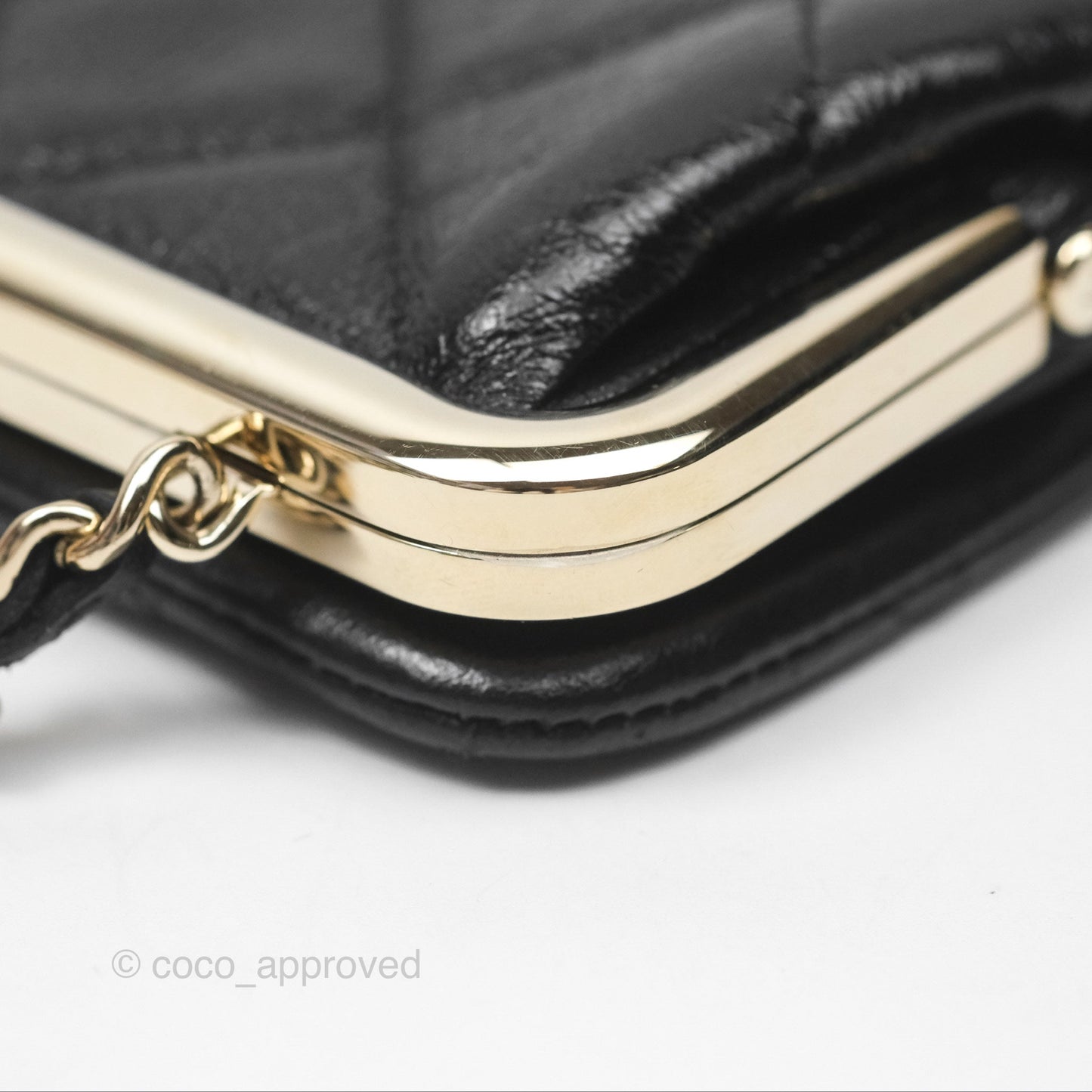 Chanel Clutch on Chain Black Calfskin Gold Hardware