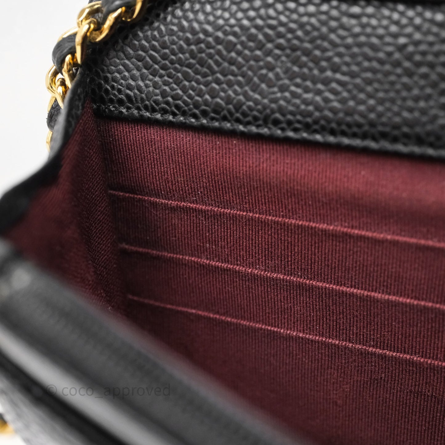 Chanel Quilted WOC Black Caviar Gold Hardware