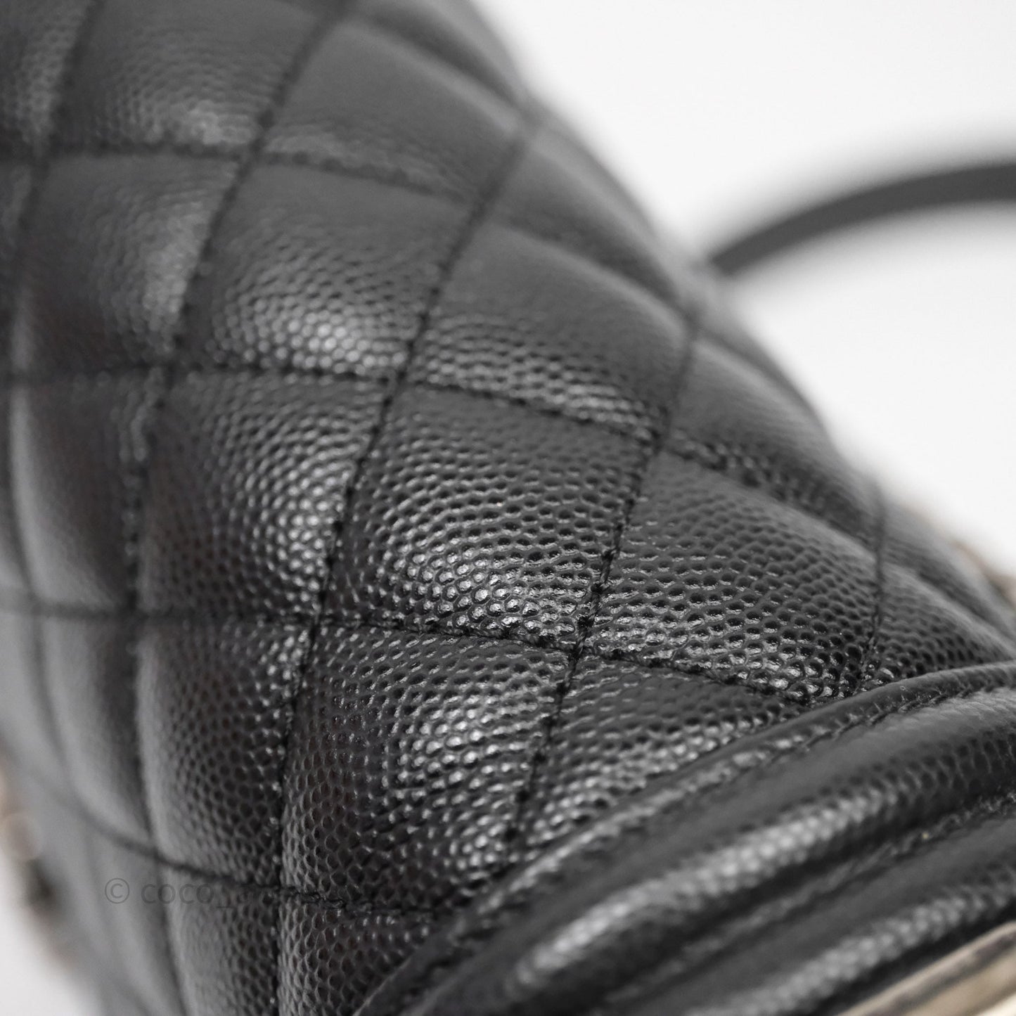 Chanel Quilted Medium Boy Black Caviar Ruthenium Hardware