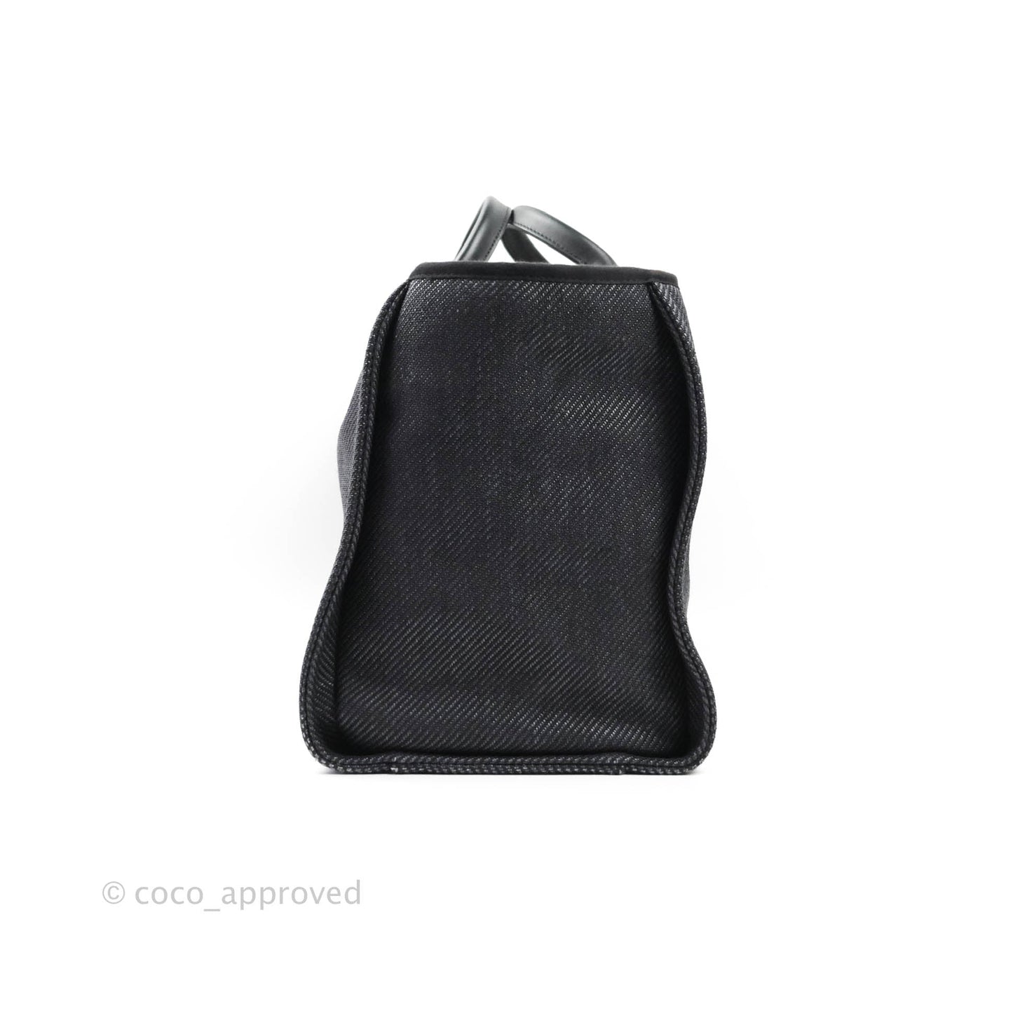 Chanel Large Deauville Charcoal Grey Canvas