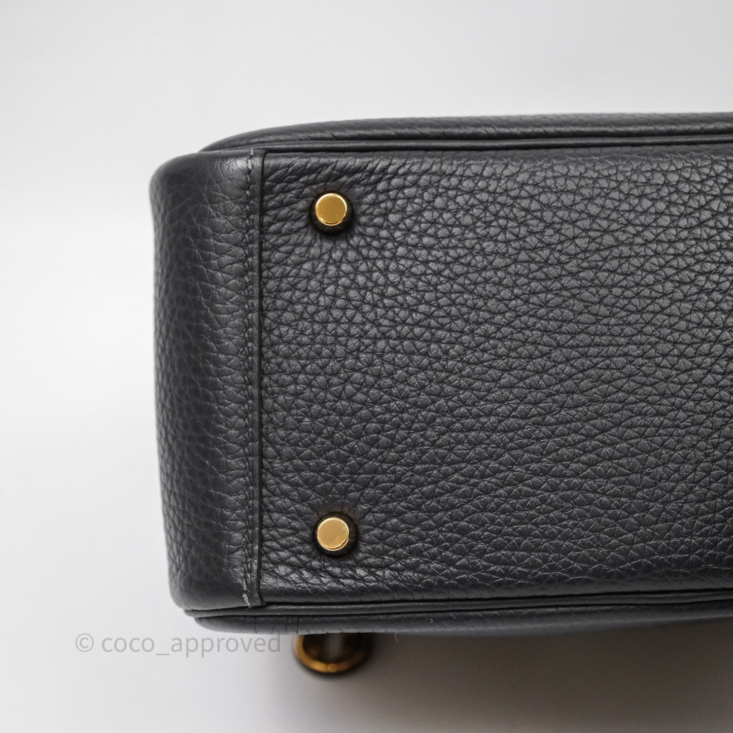 Hermès Mini Lindy 20 Caban 3Y Clemence Gold Hardware