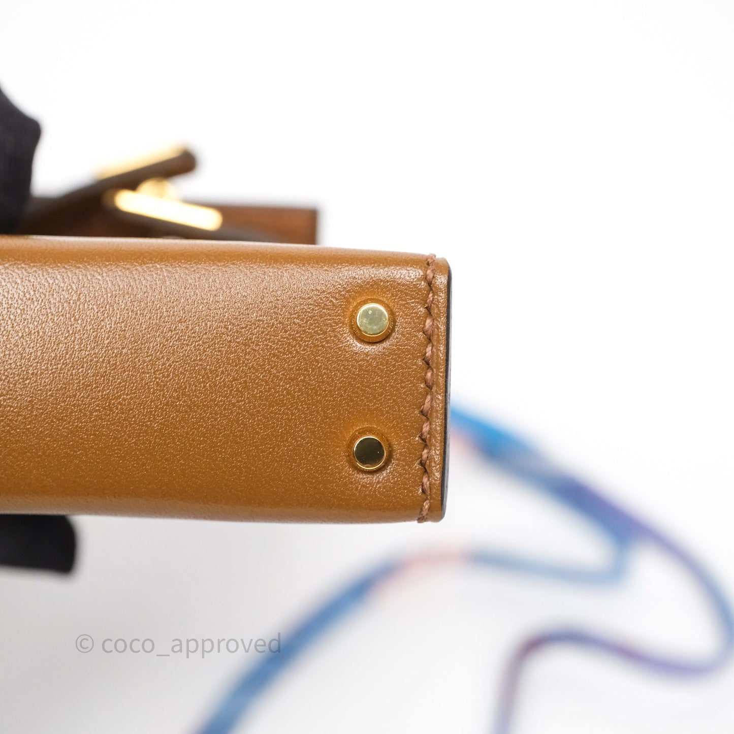 Hermes Mini Kelly Twilly Bag Charm Alezan 3G Tadelakt