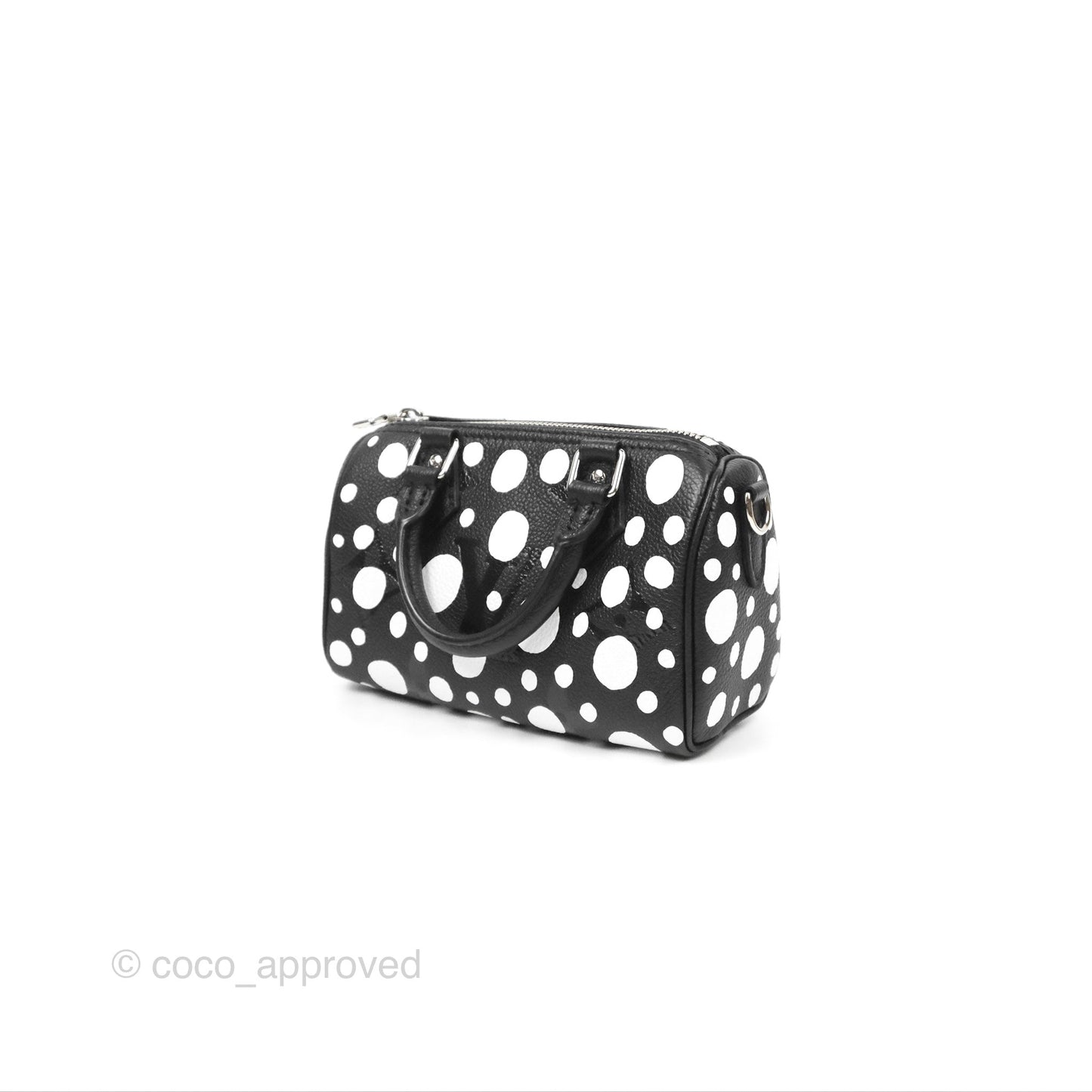 LV x Yayoi Kusama Nano Speedy Infinity Dots Black/White Silver Hardware