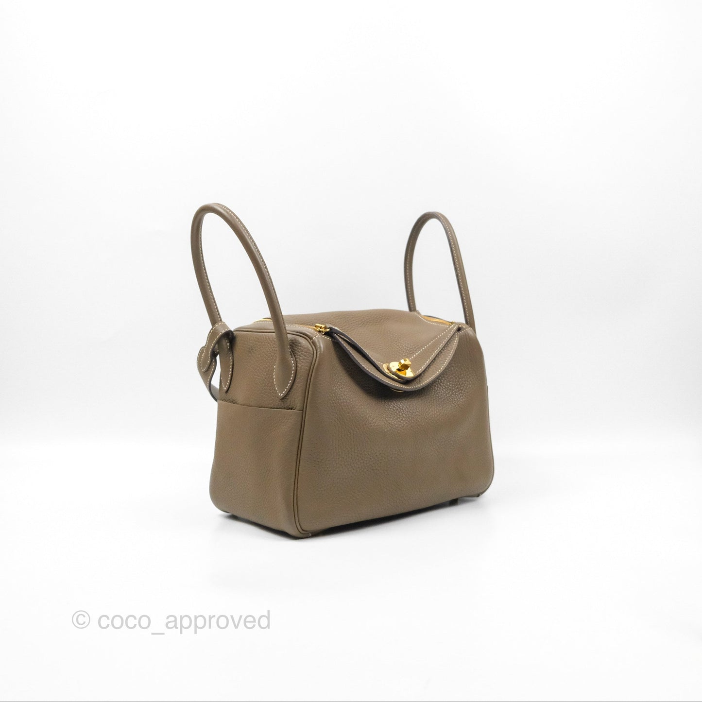 Hermès Lindy 26 Etoupe Clemence Gold Hardware