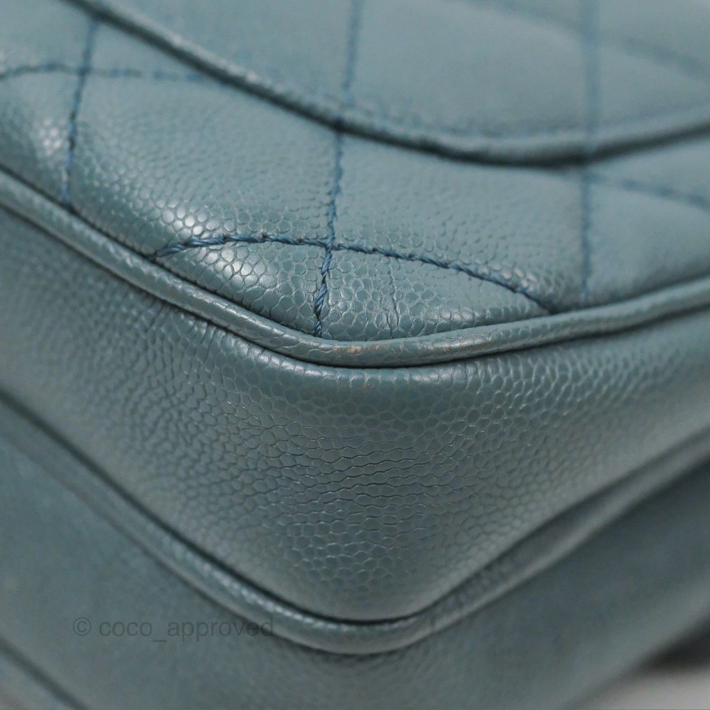 Chanel Quilted Small Urban Companion Flap Bag Blue Caviar Silver Hardware